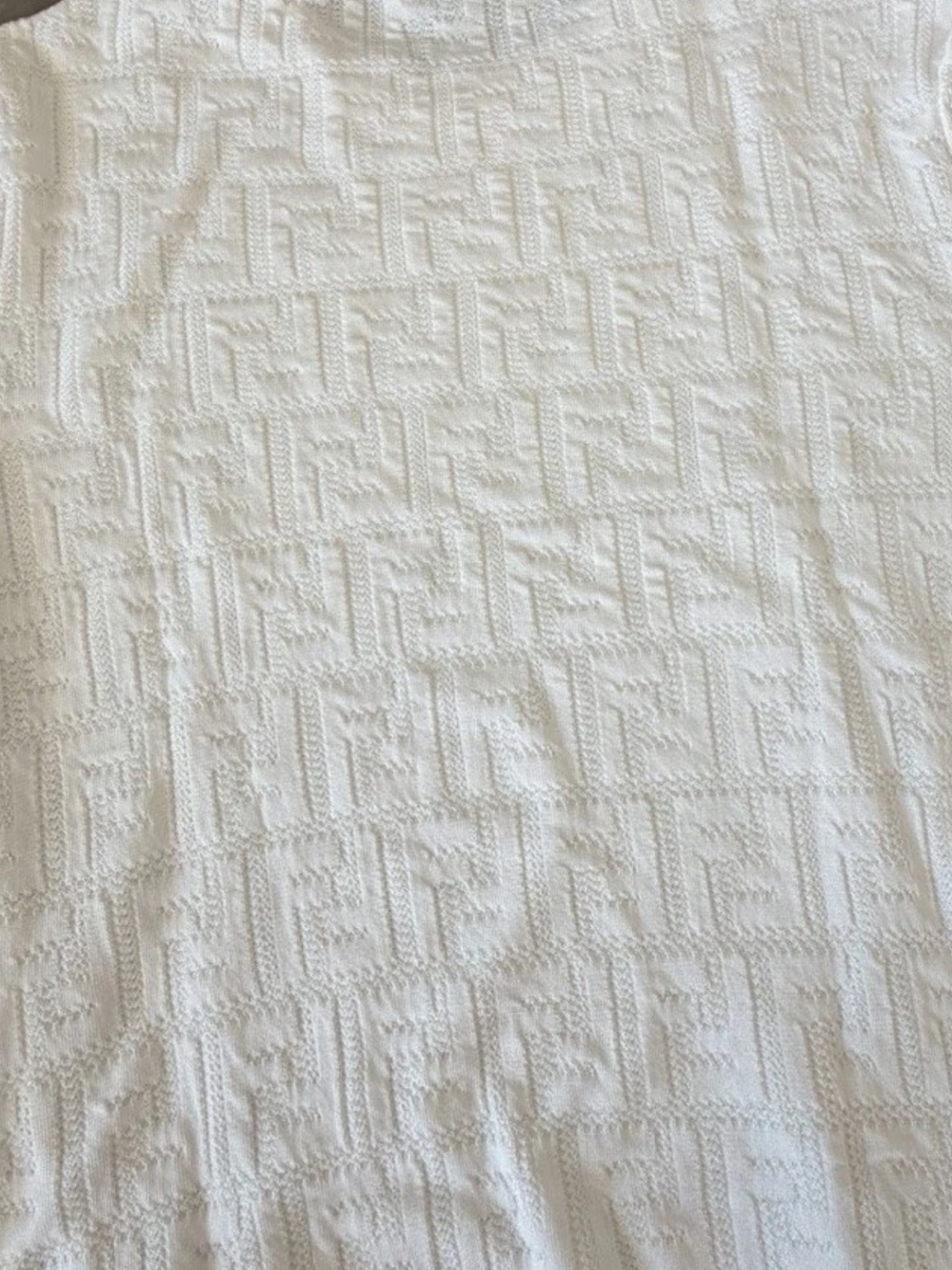 Fendi shirt Classic Textured White logos